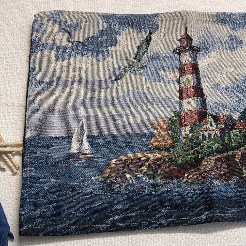 Lighthouse Tapestry Placemat and Napkin Set New! Nautical Decor - Picture 4 of 5
